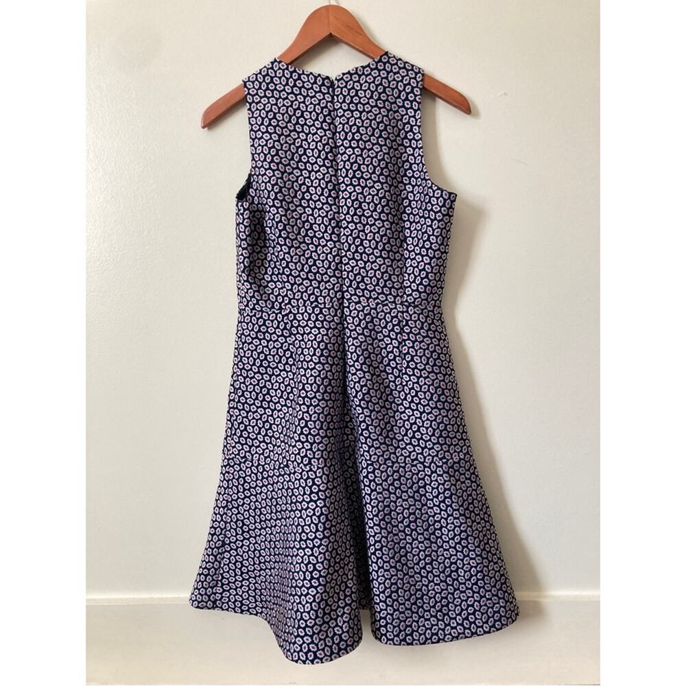 A-Line J. Crew Dress Size 2 Navy Silver Red - Picture 2 of 11